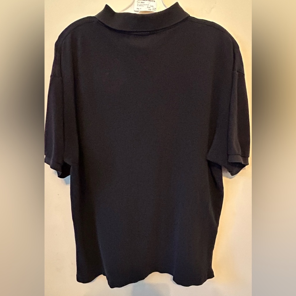 Lacoste Polo Shirt Mens 7 XXL  Black Pique Cotton Croc Logo Short Sleeve Golf - Picture 3 of 6